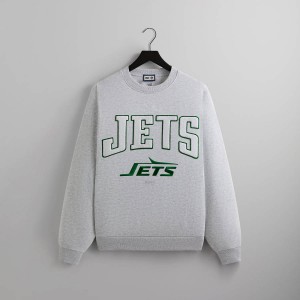 Light Grey Men Kith and '47 for the NFL: Jets Nelson Crewneck Sweatshirts | 9803-QYJAG