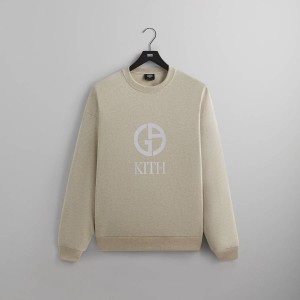 Light Grey Men Kith and Giorgio Armani Nelson Crewneck Sweatshirts | 3189-WDVYB