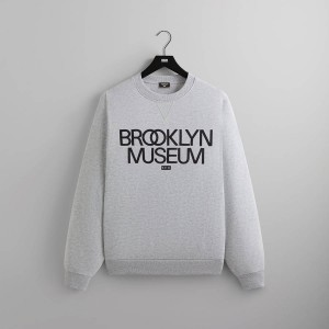 Light Grey Men Kith for the Brooklyn Museum Nelson Crewneck Sweatshirts | 9128-VDAHB