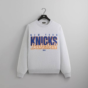 Light Grey Men Kith for the New York Knicks Classic Vintage Nelson Crewneck Sweatshirts | 6073-GUVKW