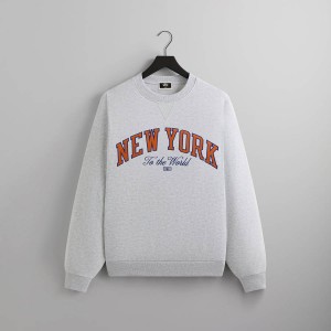 Light Grey Men Kith for the New York Knicks Vintage Nelson Crewneck Sweatshirts | 4195-VGZSA