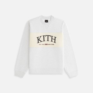 Light Grey Women Kith Ashwin Panelled Crewneck Sweaters | 8136-RMBKC