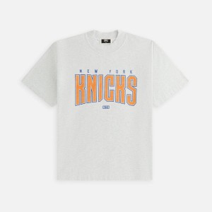 Light Grey Women Kith for the New York Knicks Arc Mockneck Shirts | 0721-QCKIL