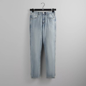 Light Indigo Men Kith Centre Straight Jeans | 3267-IMJNS
