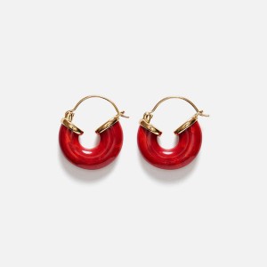 Light Red Women Kith Anni Lu Petit Swell Hoop Jewelry | 6825-HFNKQ
