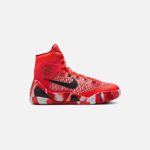 Light Red / Black / White Kids' Kith Nike GS Kobe 9 Elite Protro Sneakers | 9370-GULAX