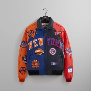 Multicolor Men Kith and AVIREX for Madison Square Garden Sports Icon Jackets | 0178-XZYIF