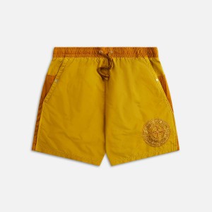 Mustard Men Kith Stone Island Swim Trunk Shorts | 7042-QVBOY
