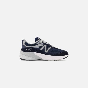 Navy Kids' Kith New Balance Pre-School Made in USA 990v6 Sneakers | 3841-VRETD