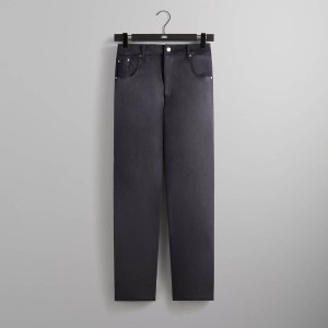 Navy Men Kith Bonded Microsuede Centre Pants | 7602-MFKTP