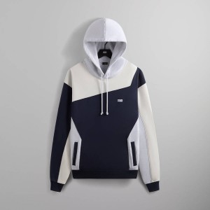 Navy Men Kith Color-Blocked Madison Hoodie | 0574-CUTAN