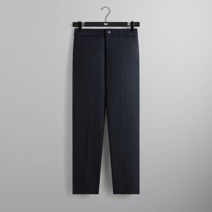 Navy Men Kith Double Weave Chatham Pants | 4763-KZVXI