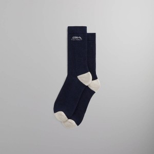 Navy Men Kith Equipment Socks | 3092-GXKUI
