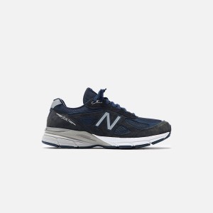 Navy Men Kith New Balance Made in USA 990v4 Sneakers | 2436-YBVNK