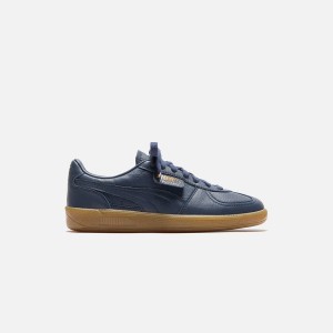 Navy Men Kith PUMA Palermo Premium Sneakers | 0951-GRQLH
