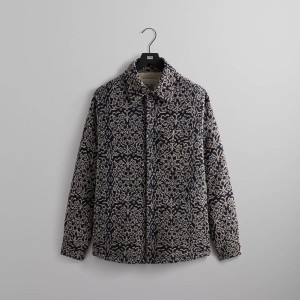 Navy Men Kith Paloma Tile Jacquard Sheridan Jackets | 7142-EJGTL