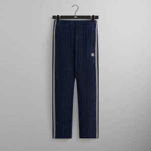 Navy Men Kith Velvet Cord Damon Track Pants | 3129-NHXIV