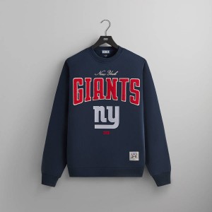 Navy Men Kith and '47 for the NFL: Giants Nelson Crewneck Sweatshirts | 5364-GMSIN
