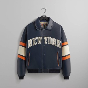 Navy Men Kith and AVIREX for the New York Knicks Legend Jackets | 2678-STZOR