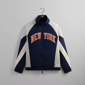 Navy Men Kith for the New York Knicks Nylon Padded Jackets | 8329-RPBAY