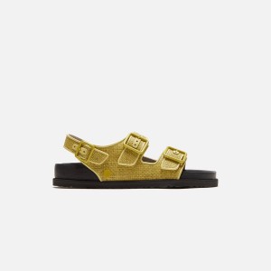 Olive Men Kith Birkenstock Milano Raffia Sandals | 6891-MTOFX