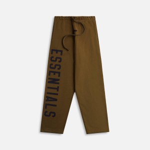 Olive Men Kith Essentials Fleece Relaxed Sweat Pants | 3670-JLTHZ