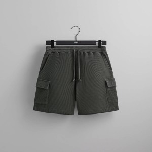Olive Men Kith Micro Waffle Fairfax Cargo Shorts | 7536-HFQTL