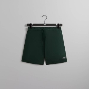 Olive Men Kith Silk Cotton Cedar Shorts | 0465-OGEBS