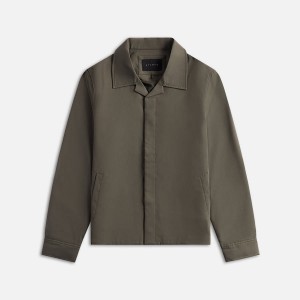 Olive Men Kith Stampd Snap Front Coaches Jackets | 4782-CHTVZ
