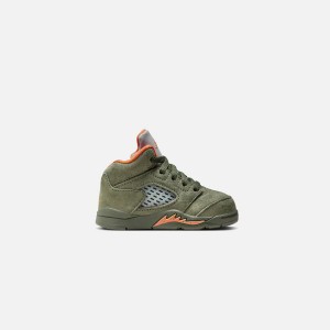 Olive / Orange Kids' Kith Jordan TD Air Jordan 5 Retro Sneakers | 6195-CFXNI