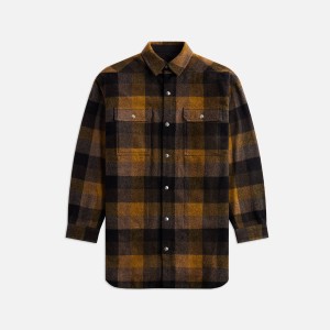 Orange Men Kith Rick Owens Oversized Outershirt Shirts | 3287-JQVZW