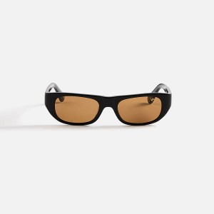 Orange Men Kith Vintage Frames Bowery Black Acetate Sunglasses | 8402-JUVDQ