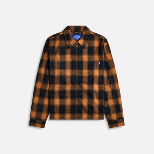 Orange Multicolor Men Kith Awake NY Brushed Flannel Shirt Jackets | 0526-QUDZS