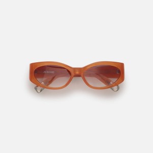 Orange Women Kith Jacquemus Ovalo Sunglasses Eyewear | 2061-GYAZM