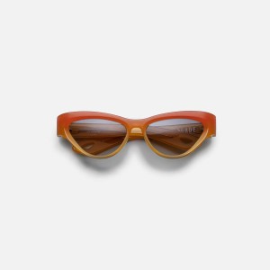 Orange Women Kith Jacques Marie Mage Slade Crush Frame Brandy Gradient Lens Silver Hardw Eyewear | 9862-DIEOZ