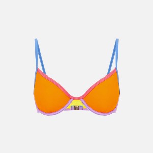 Orange / Blue Women Kith It's Now Cool The Duo Demi Top Swim | 6097-ELCOD