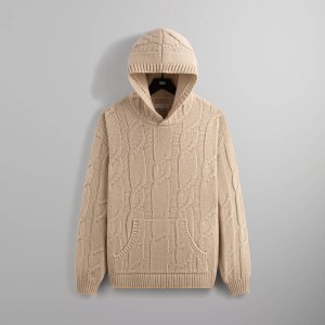 Pink Men Kith Knit Elliot Hoodie Sweatshirts | 2058-XBIKC