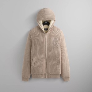 Pink Men Kith Reversible Rib Knit Sierra Hoodie | 0985-IBCYP