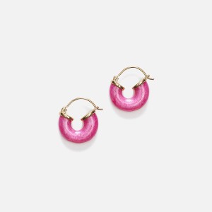 Pink Women Kith Anni Lu Petit Swell Hoop Jewelry | 5103-ZWENX