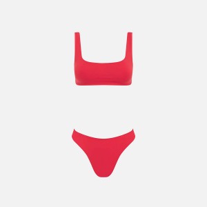 Pink Women Kith Bond Eye Quinn Crop Swim | 9352-BFTIW