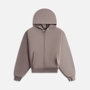 Purple Men Kith Entire Studios Thermal Hoodie | 5410-FBAIP