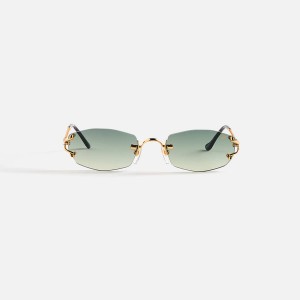 Purple Men Kith Vintage Frames Aspen Drill Mount 24KT Gold Sunglasses | 3745-XMQYE