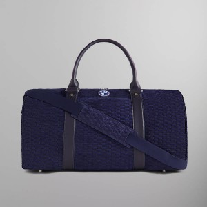 Purple Men Kith for BMW Monogram Suede Duffle Bags | 3528-PQBDT