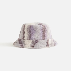 Purple Women Kith Mixed Media Fleece Bucket Hat Headwear | 2863-NSCZR