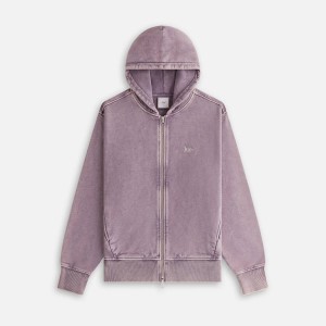 Purple Women Kith Tanner Sueded Hoodie | 0489-ZRJBL