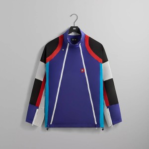 Purple / Black / White Men Kith for BMW Racing Track Jackets | 3278-ZOBJN