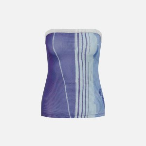 Purple / Blue Women Kith SIR Breeze Bandeau Top Shirts | 2173-OQLTP