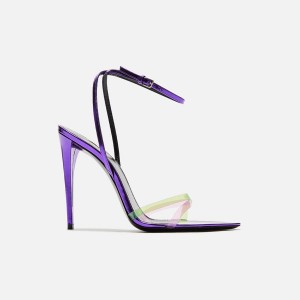 Purple / Green Women Kith Saint Laurent Gippy 110 Sandal Heels | 2796-SLIXO