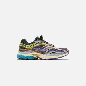 Purple / Yellow Men Kith Saucony Progrid Omni 9 Sneakers | 1594-RVWHT