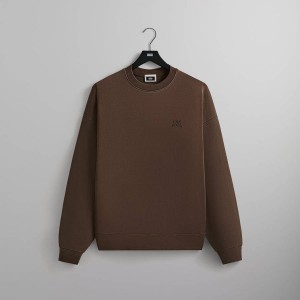 Red Men Kith Compact Knit Nelson Crewneck Sweatshirts | 3910-WTZQL